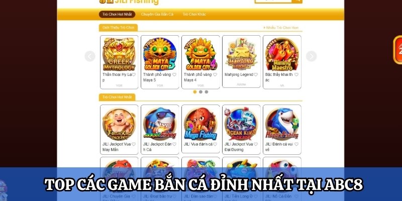 Top các game bắn cá đỉnh nhất tại ABC8